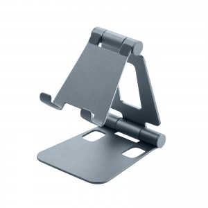PDA-STN82GY【タブレットスタンド（2関節）】2つの関節を搭載し、前後