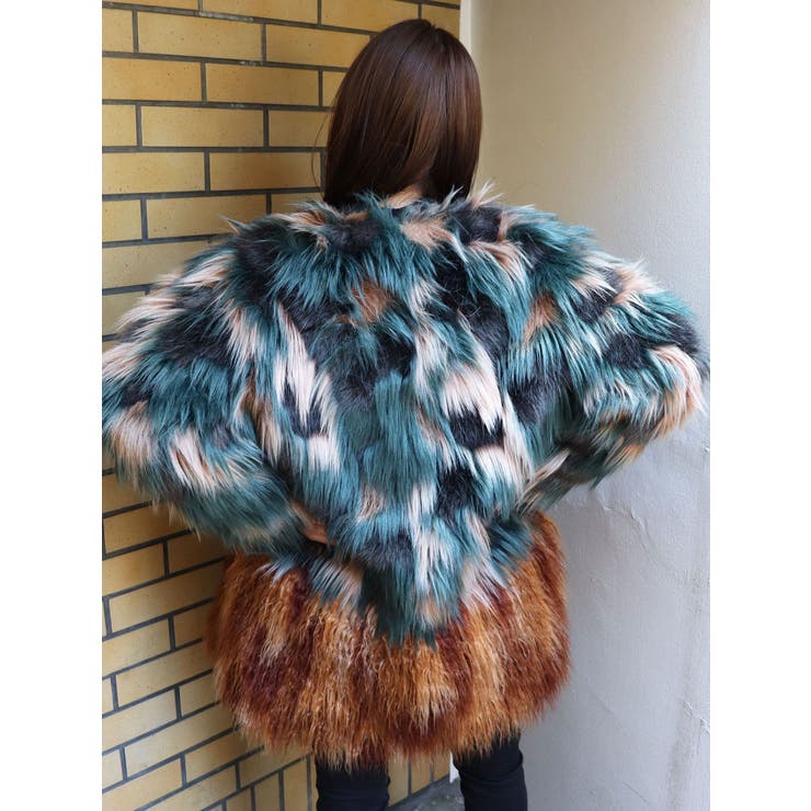 ミックスフェイクファーコート[品番：MKSW0027449]｜MURUA（ムルーア