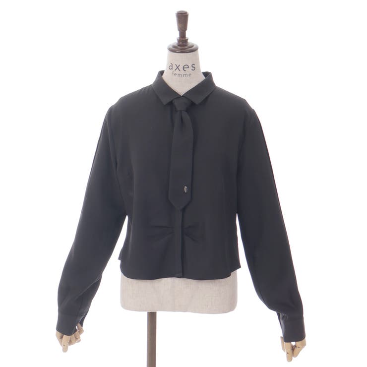 ネクタイセットシャツブラウス[品番：IGAW0005873]｜axes femme