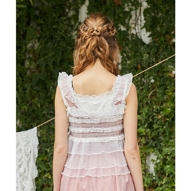 フリルチュールビスチェ[品番：IGAW0004998]｜axes femme（アクシーズ