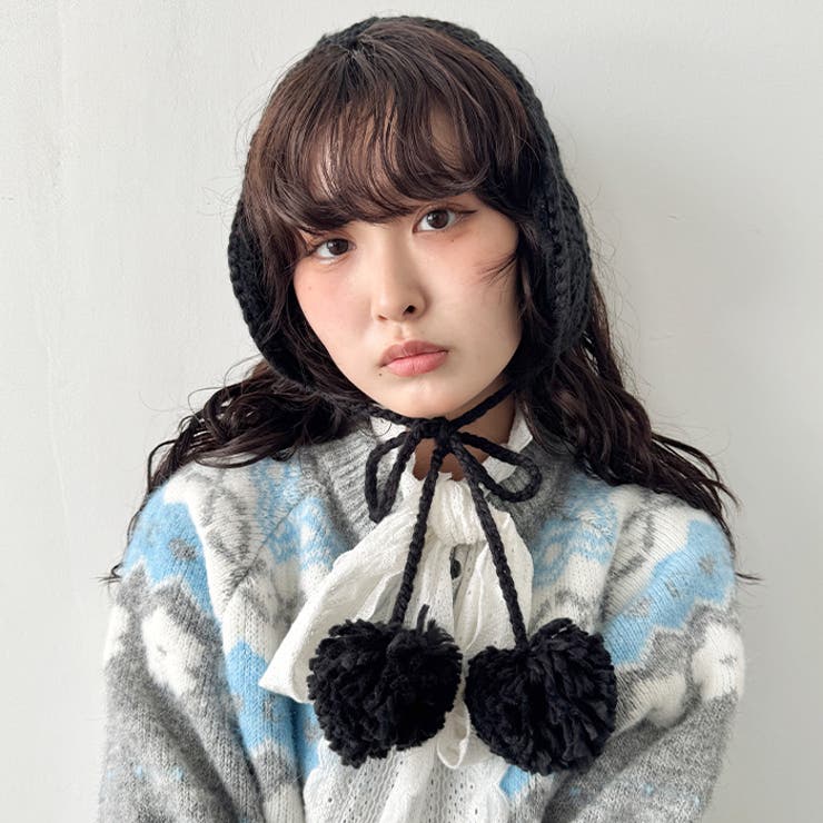 クロシェ編みポンポンイヤーマフ[品番：OUTW0000806]｜Outfitter lab