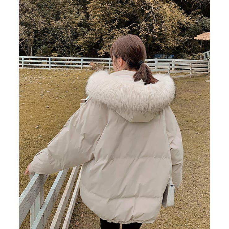 ダウンコート フードエコダウンジャケット[品番：AGCW0005126