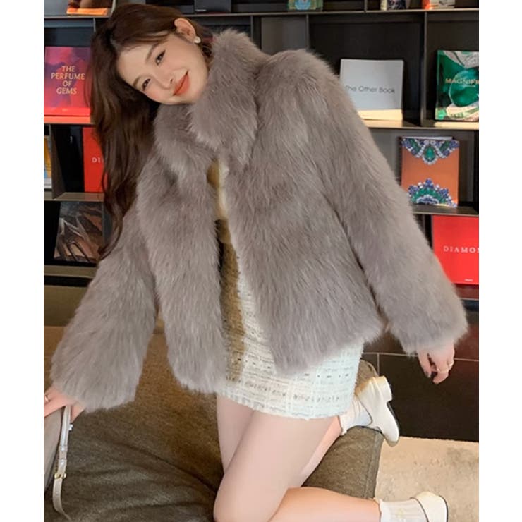 フェイクファージャケット ファーコート冬[品番：AGCW0005948