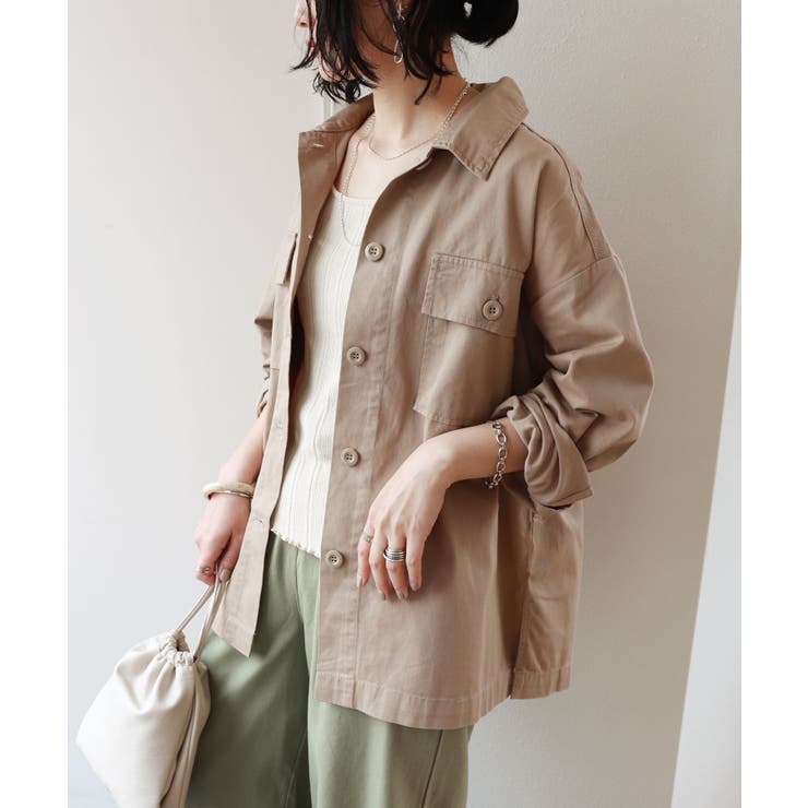 ウエストベルト付き ミリタリー ジャケット[品番：AZ000003385]｜andme