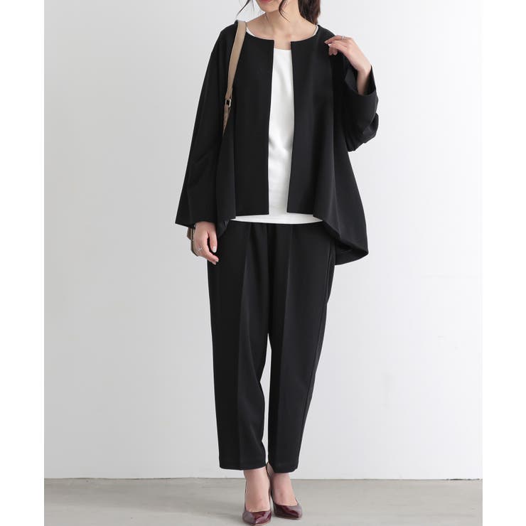 ノーカラーゆるセットアップ セレモニースーツ パンツスーツ[品番