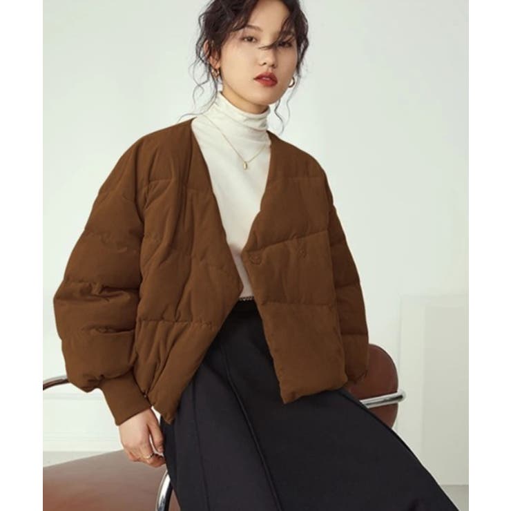 スナップボタンショート丈中綿ブルゾン[品番：ABIW0001439]｜Diosfront