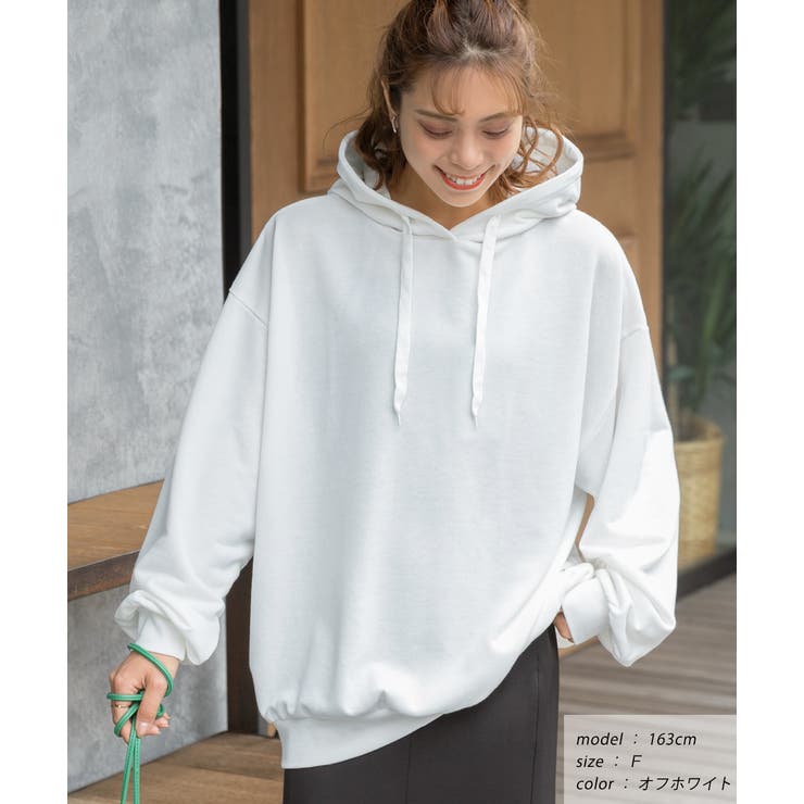 裏毛ビッグパーカー 裏毛 トップス[品番：ADEW0000251]｜ad thie