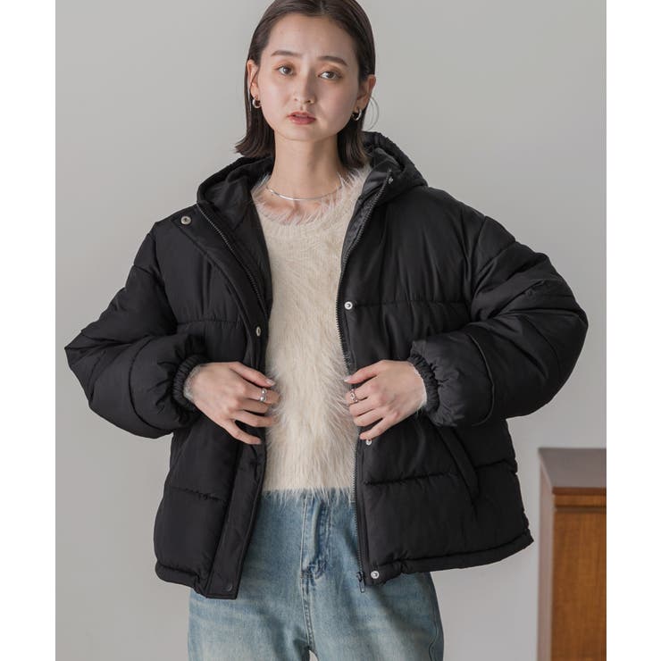 フード付きエコダウンブルゾン 中綿コート アウター[品番：ADEW0000280