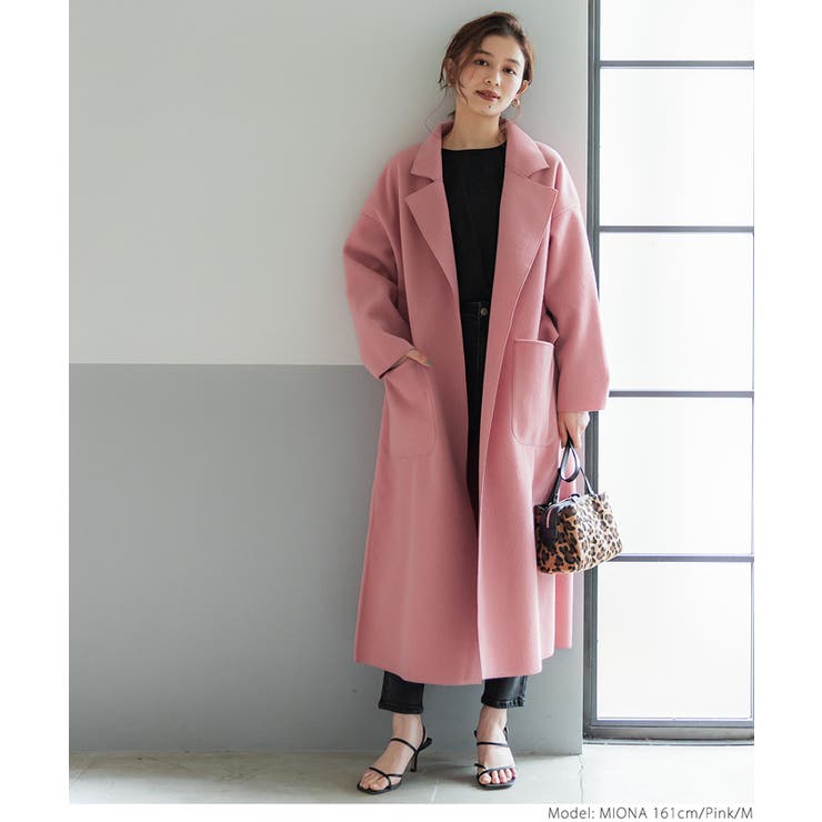 ウォッシャブルフェイクウールカウンコート[品番：PA000011993]｜coca