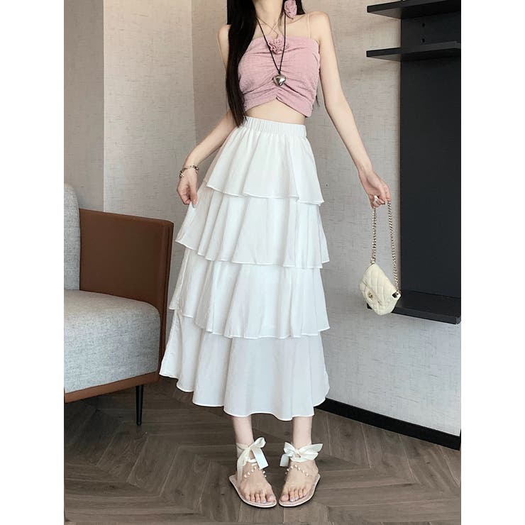 プリーツフリル重ねスカート[品番：GORW0007989]｜GORGE （ゴージ）の