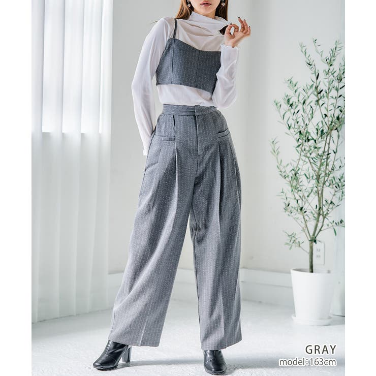 ピンストライプビスチェ ビスチェ 秋冬[品番：GW000004661]｜Growing