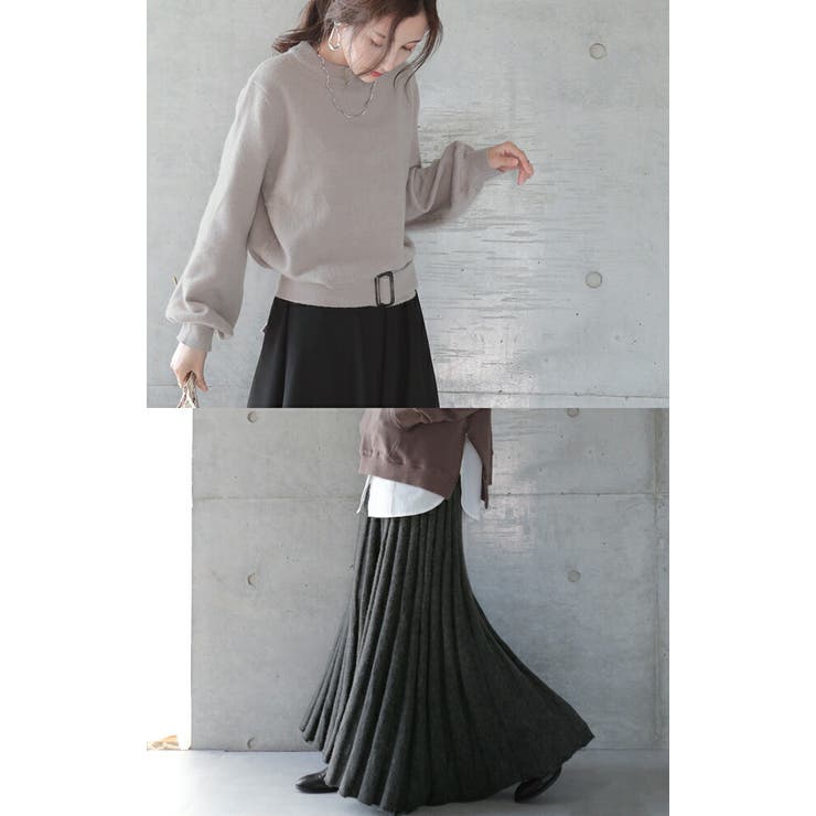 セットアップ ニット 3点セット レディース スカート プリーツスカート