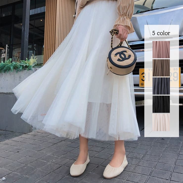 チュールフレアスカート[品番：ORGW0000359]｜Ada.（エイダ）の