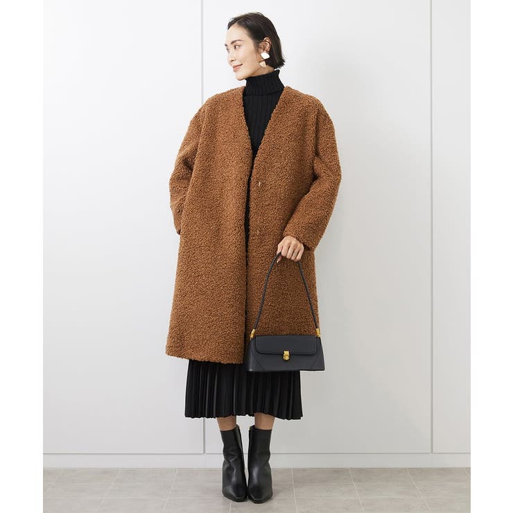 ノーカラーボアコート[品番：ITKW0019796]｜MICHEL KLEIN（ミッシェル