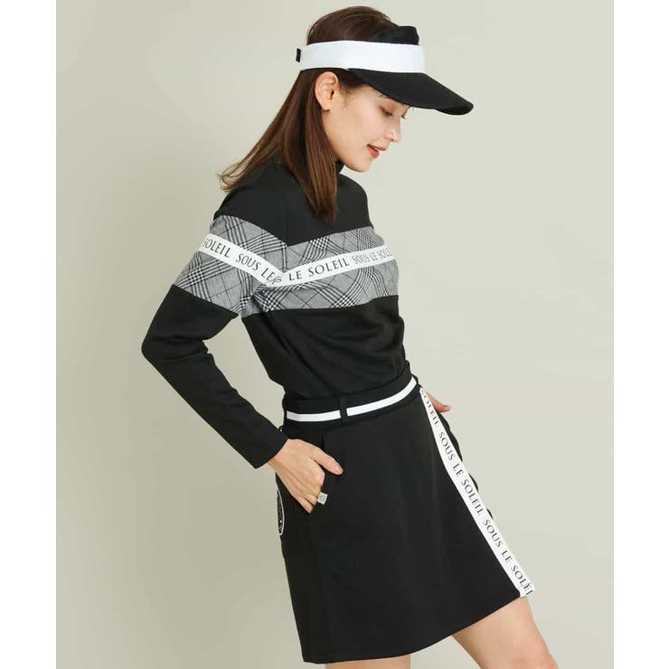 レディースゴルフウエア セットアップ対応 モックネックトップス[品番