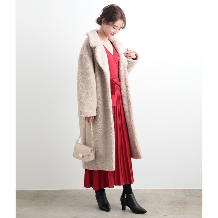 ボアロングコート[品番：VISW0006048]｜VIS （ビス ）のレディース