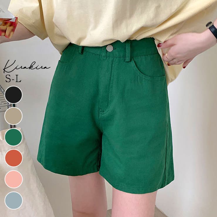 SHOPLIST限定】カラーデニムショートパンツ 3サイズ ボトムス[品番