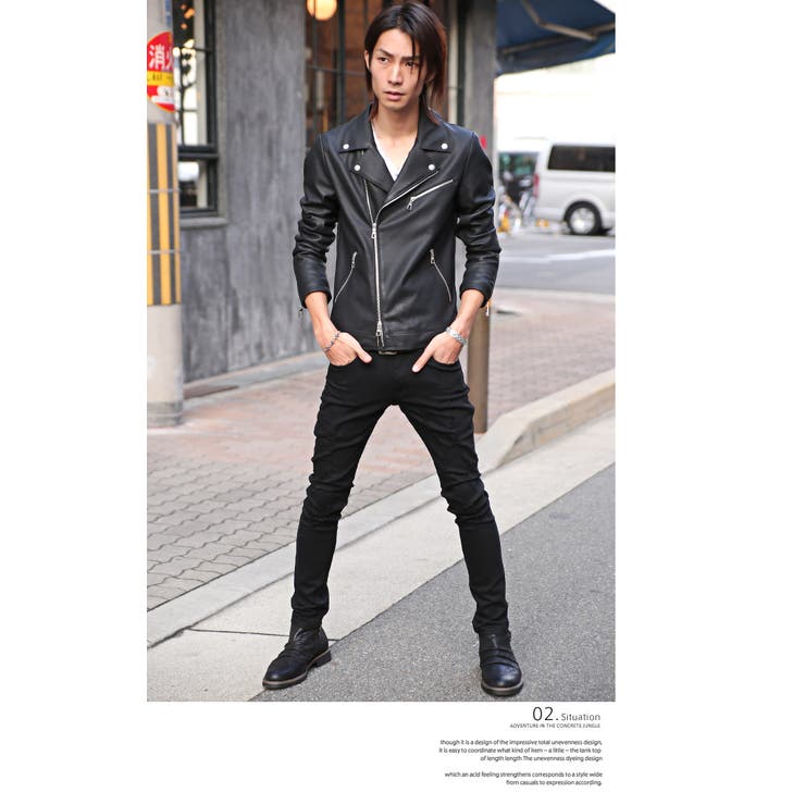 お兄系 ライダースジャケットメンズ【BERNINGS SHO(バーニングスショウ