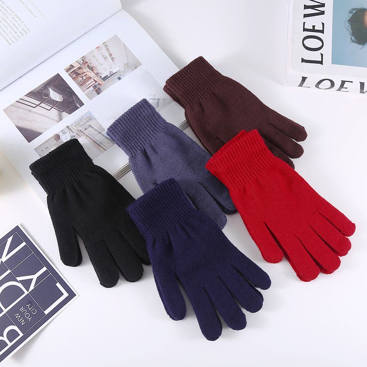 手袋 ニットグローブ レディース[品番：FQ000211273]｜PlusNao