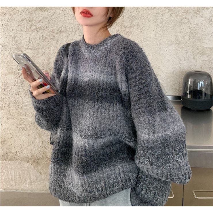 ニットセーター レディース グラデーション[品番：PSBA0000944