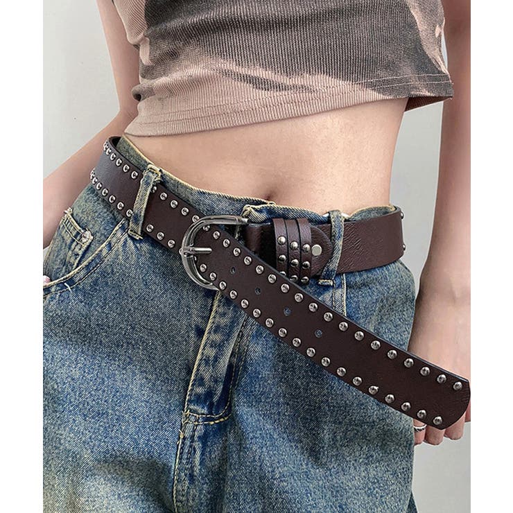 スタッズベルト Y2K ダブルスタッズ[品番：NETW0002022]｜Riff（リフ