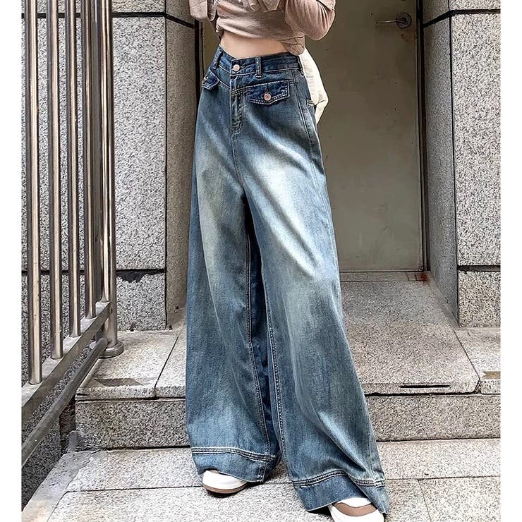 スーパーワイドデニムバギーパンツ 春 夏[品番：SHNW0010847]｜SHEENA