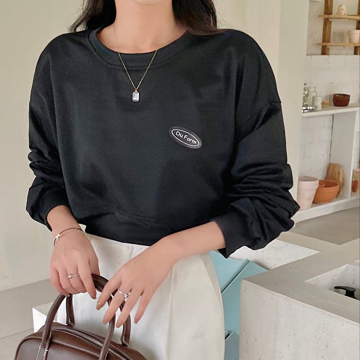 イレギュラーヘムショートトップス2点セット ロンT ロングTシャツ[品番