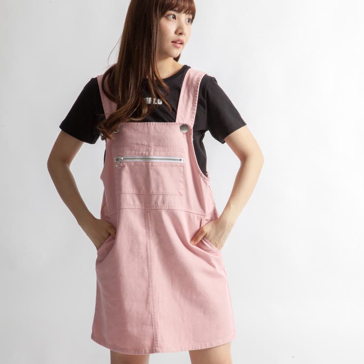 WEGO/パステルエプロンサロペットスカート[品番：WG010015688]｜WEGO
