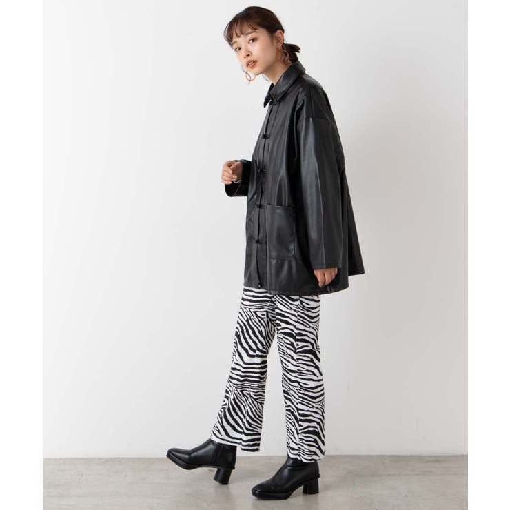 フェイクレザーチャイナジャケット WE21SP12-L0032[品番：WG010077924