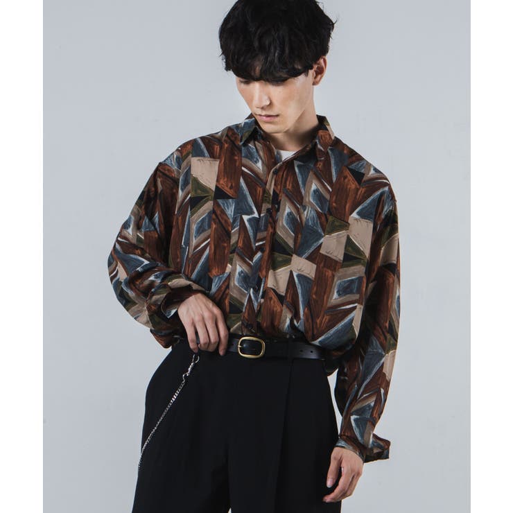 レトロ総柄BIGシャツ WE20AU07-M5007[品番：WG010075770]｜WEGO【MEN