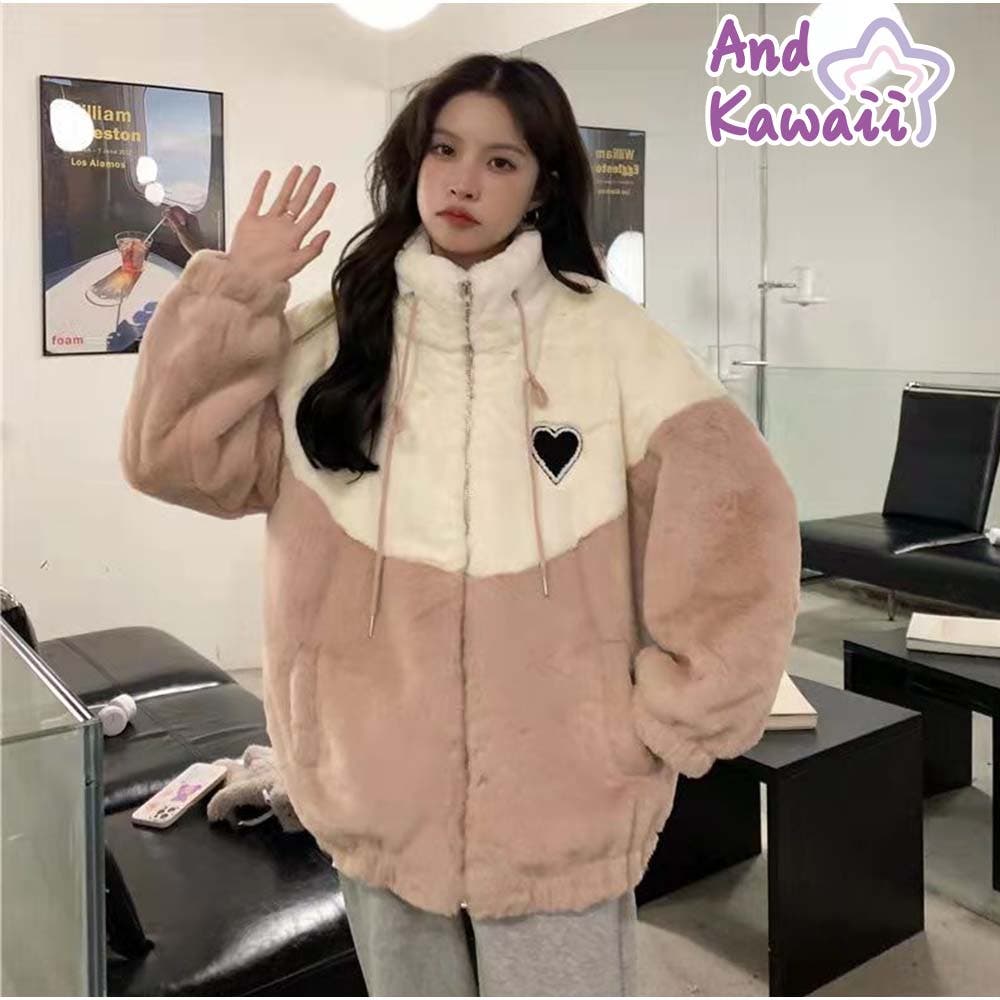 ボアジャケット ブルゾン アウター[品番：AKIW0004429]｜And Kawaii