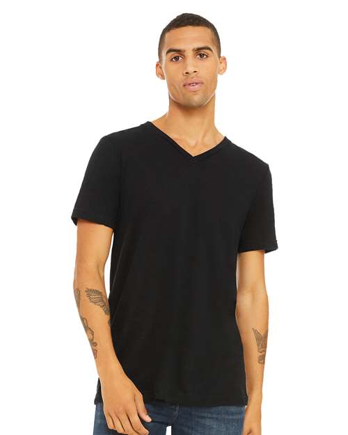 BELLA + CANVAS 3655 - Unisex Textured Jersey V-Neck Tee