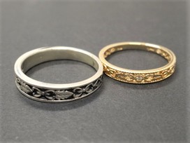 アガット(agete)のSV、K10YGペアリングを買取致しました。銀座本店です