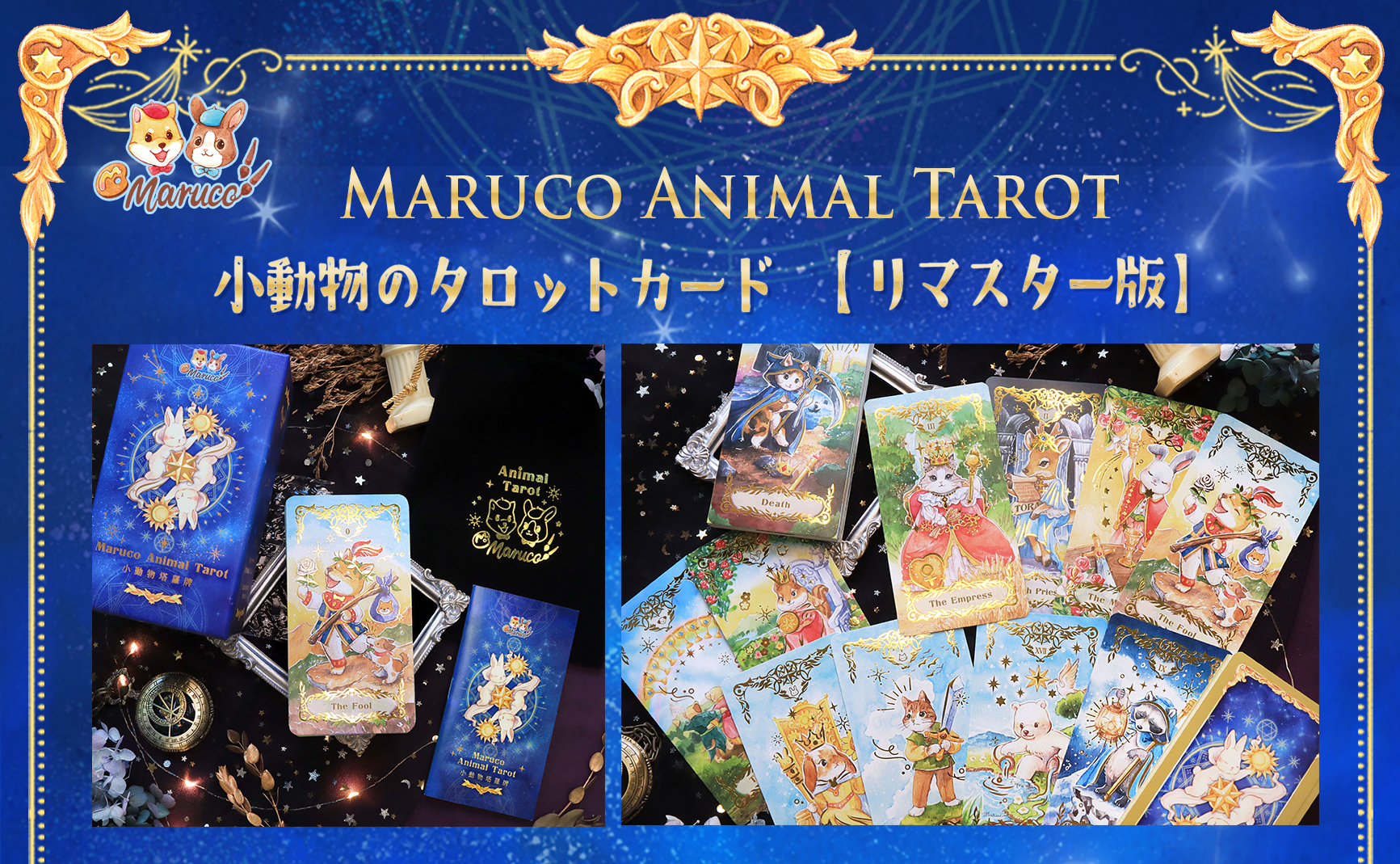小動物塔羅牌【燙金版】 – Maruco小畫室