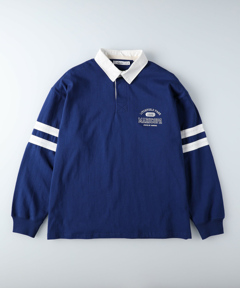 WEB限定】袖ラインBIGラガーシャツ(M ネイビー): トップス｜Right