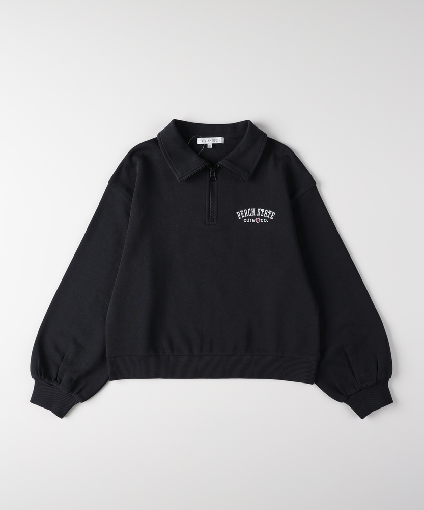 ハーフジップスウェットプルオーバー(110 サックス): トップス｜Right