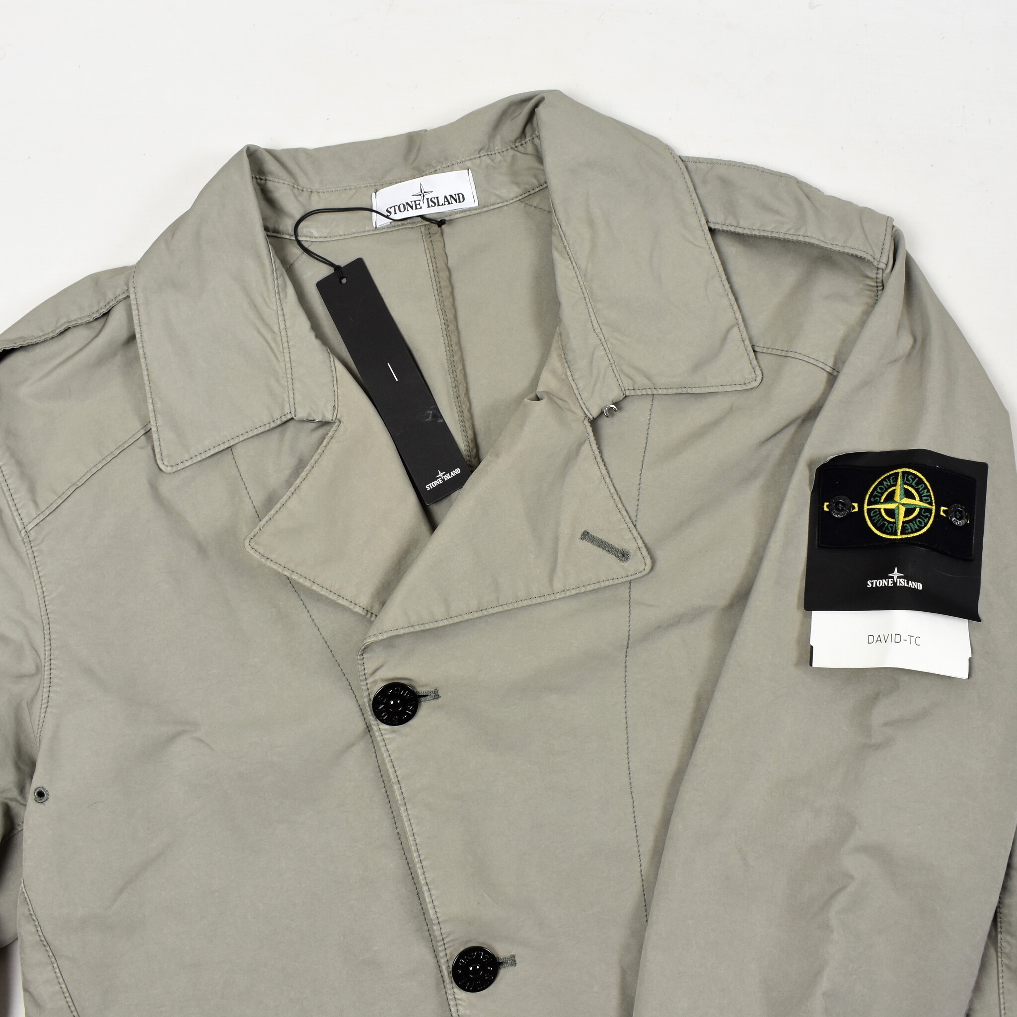 Stone Island grey david-tc trench coat XXXL - Archivio85