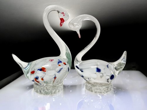 ヴィンテージ formica フォルミア社 ムラーノガラス 白鳥 イタリア製