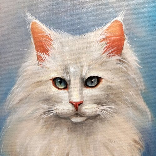 油絵 菅家令子 絵 絵画 インテリア F6-071019 猫たち 油絵 絵 絵画