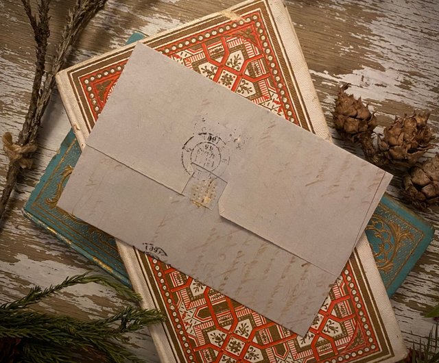 台湾 19 世紀のフランスの手書きのアンティーク手紙（郵便料金付き