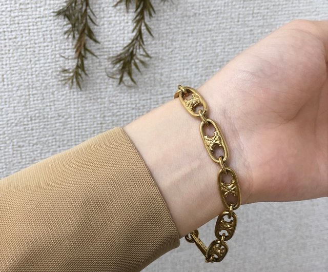 日本直送 名牌中古包 】CELINE セリーヌ ブレスレット ゴールド