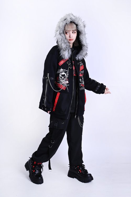 00s archive vkei punk 平成 fur jacket 00s archive vkei punk 平成