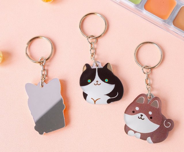 台湾 【小型ミラーキーリング】かわいい動物シリーズは、ポータブル