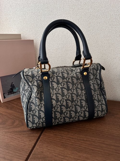 香港 Christian Dior ディオール トロッター柄 キャンバス ミニ