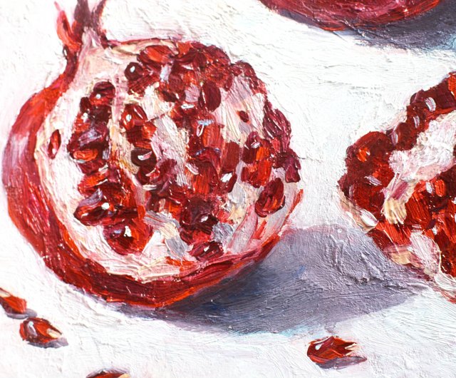 ベラルーシ ザクロの原画 油絵 モダンアート 現代アート フルーツ