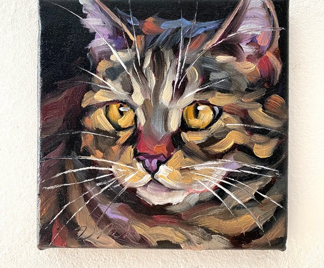 油絵 菅家令子 絵 絵画インテリア額付(黒) uF6-071119可愛い子犬と猫