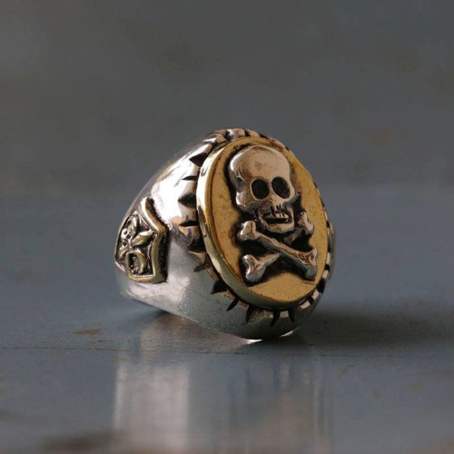 送料無料】タイ スカルリングチョッパーバイカーモーターサイクリスト