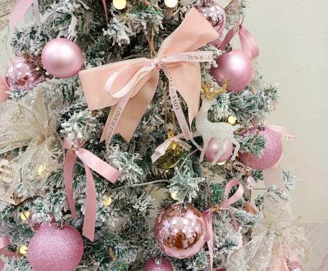 台湾 Falling Snow Groundクリスマスツリー-ロマンチックピンク/高さ