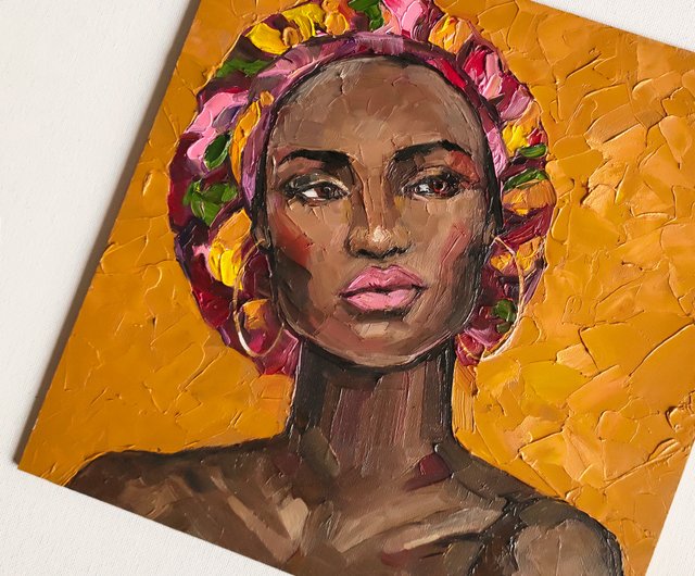 ロシア アフリカ絵画 / アフリカ人女性 / 描かれた女 / 絵画 / 油絵