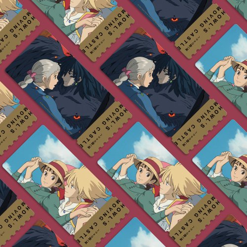 台湾 【ハウルの動く城デジタル化記念版】レトロ図書カード ダブル映画